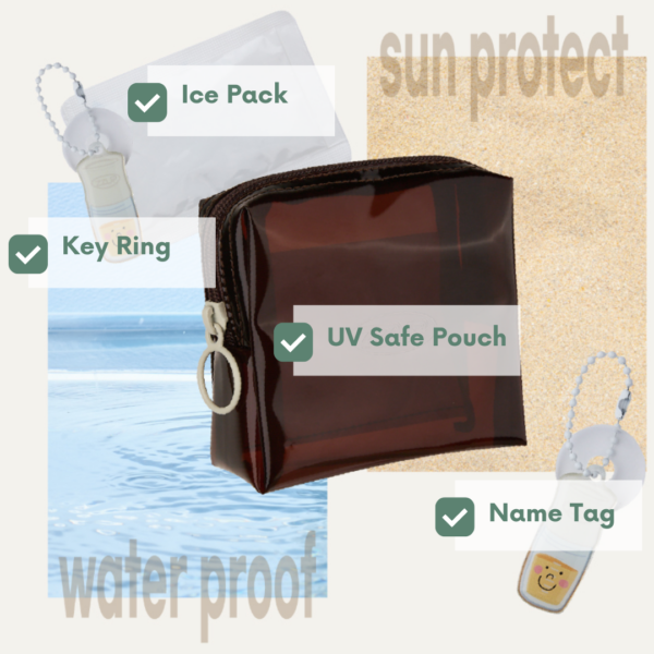 [☼ UV Protection Safety ☼] ZZUP UV Safe Pouch Set - Pouch, Name Tok and Ice Pack 3-in-1 - Image 3